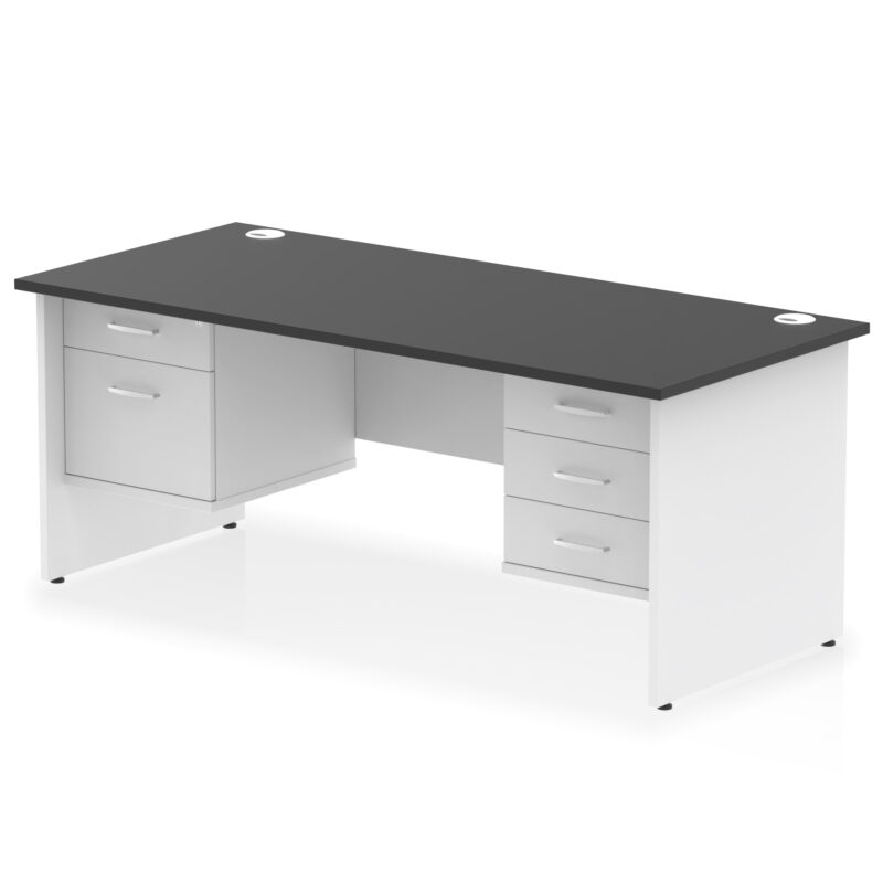 Pace 1800mm Panel End Straight Desk With Two Fixed Pedestal - Image 41