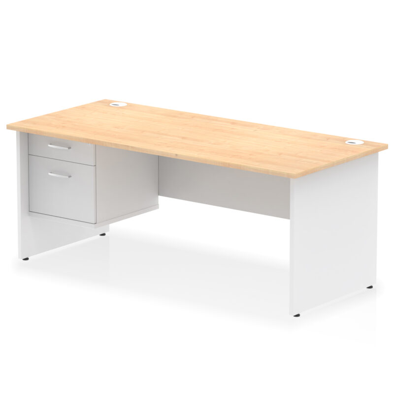 Pace 1800mm Panel End Straigh Desk With Single Fixed Pedestal - Image 34
