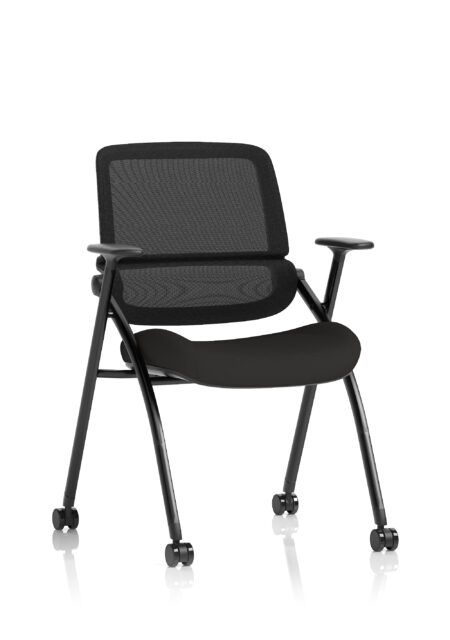 Alera Mesh Back Folding Office Training Chair With Sliding Arms