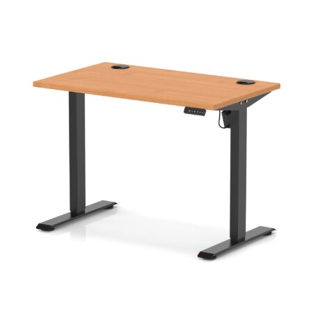 Brisk Lite Height Adjustable Slimline Desk With Cable Ports